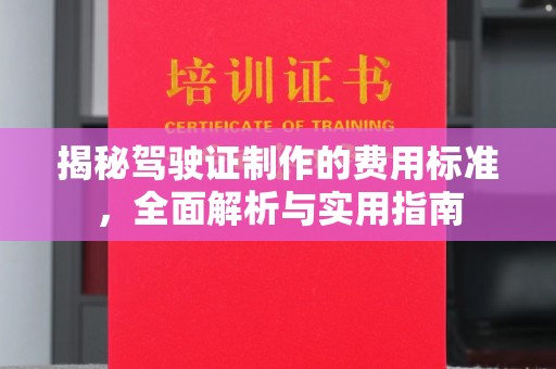 郏县揭秘驾驶证制作的费用标准，全面解析与实用指南